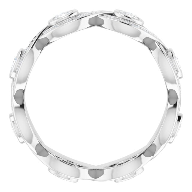 1.25 ct. Round Diamond Eternity Band Vintage Inspired Diamond Ring-VIRABYANI